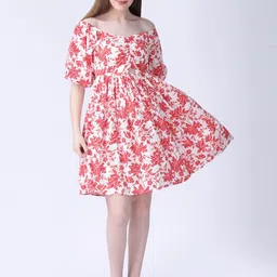 SZN Floral Print Fit & Flare Dress-image-99