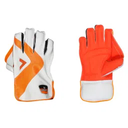JD Sports Cricket Wicket Keeping Gloves Material Leather Multicolor Boys Size Smart new design and cuffs Pack Of 1 Pair image 3