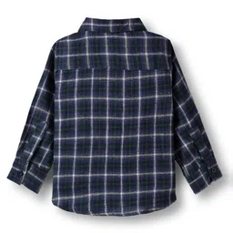 Babyhug Cotton Woven Full Sleeves Checkered Shirt & Trouser Set - Blue & Beige image 4