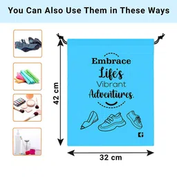 Kuber Industries Yellow & Black 2 Pieces Regular Cloth Travel Organisers image 2