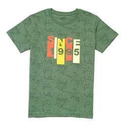 Palm Tree Kids Green Printed T-Shirt-picture-17