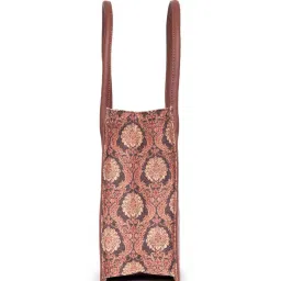 ZOUK Jodhpur Damask Book Brown Printed Tote Handbag image 4
