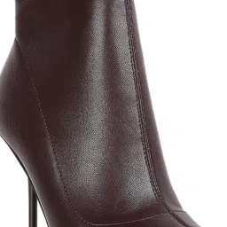 London Rag Women's Burgundy Stiletto Booties image 4