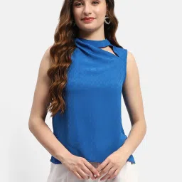 MADAME Royal Blue Regular Fit Top image 1