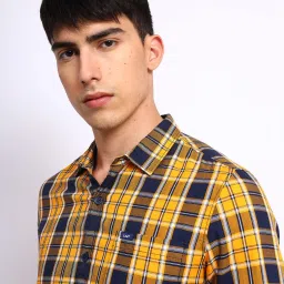 Lee Yellow Slim Fit Check Shirt image 4