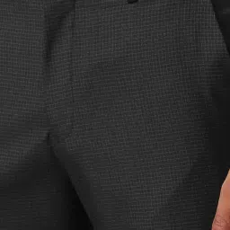 Van Heusen Grey Slim Fit Checks Trousers image 4