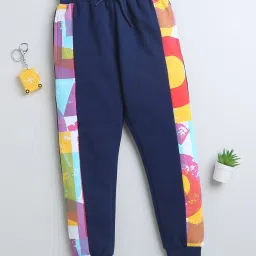 Bumzee Kids Navy Printed Joggers image 1