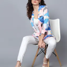 Anvi Be Yourself Multicolor Printed Long Shirt image 4