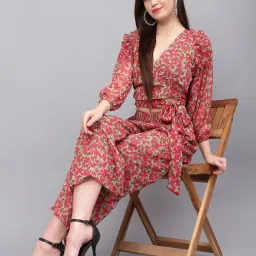 Anvi Be Yourself Green &pink Floral Print Co-ord Set image 4