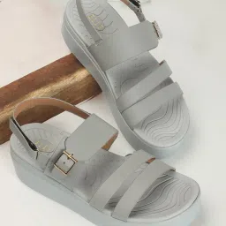 Elle Women's Grey Sling Back Sandals image 1
