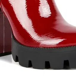 London Rag Women's Burgundy Casual Booties image 4