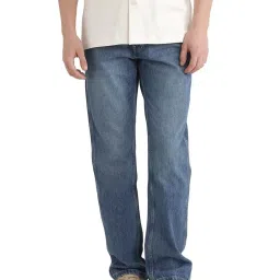 Rare Rabbit Blue Regular Fit Solid Jeans image 1