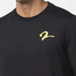 Spykar Black Slim Fit Printed Sweatshirt image 4