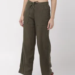 Go Colors! Olive Green Mid Rise Pants image 3