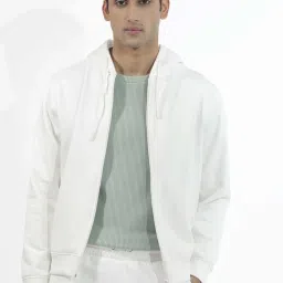 Rare Rabbit Off White Regular Fit Solid Sweatshirt image 1