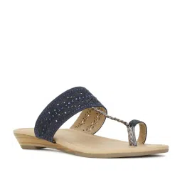 Bata Women's DEBRA TR NEW E 24 Navy Toe Ring Sandals image 1