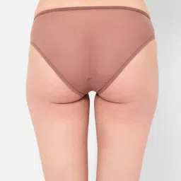 Clovia Brown Lace Work Bikini Panty image 4