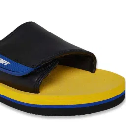 Pantaloons Junior Black & Yellow Casual Slides image 4