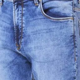 Spykar Light Blue Cotton Comfort Fit Jeans image 4