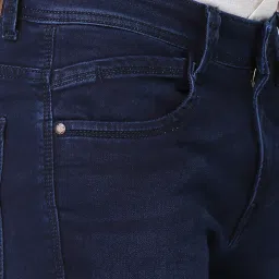 Mufti Dark Blue Lightly Washed Slim Fit Jeans image 4