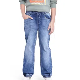 Rare Ones Boys Blue Cotton Solid Jeans image 1