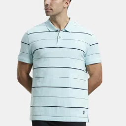Jockey UM15 Men's Super Combed Cotton Rich Striped Half Sleeve Polo T-Shirt image 1