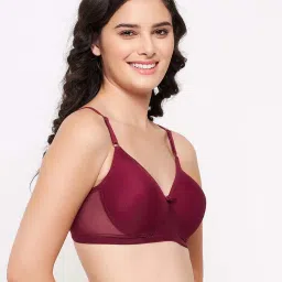 Clovia Maroon T-Shirt Bra image 4