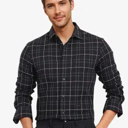 Rare Rabbit Black Regular Fit Checks Shirt image 1