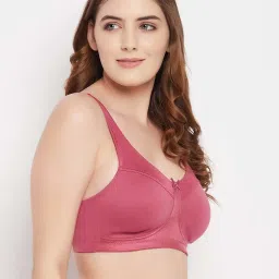 Clovia Pink Cotton T-Shirt Bra image 4