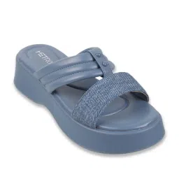 Metro Women's Blue Casual Wedges image 1