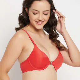 Clovia Red Plunge Bra image 4