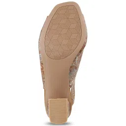 Metro Women's Antique Gold Sling Back Sandals image 4
