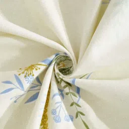 Klotthe White Cotton Blend 300 TC Single Elastic Bedsheet With 1 Pillow Cover image 4