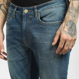 Jack & Jones Blue Skinny Fit Distressed Jeans image 4