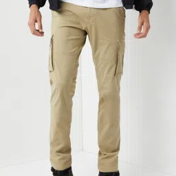 Wildcraft Khaki Cotton Regular Fit Trackpants image 1