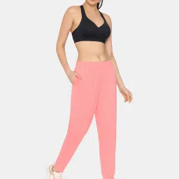 Rosaline by Zivame Pink Printed Joggers image 4