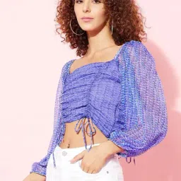 Anvi Be Yourself Blue Printed Crop Top-picture-28