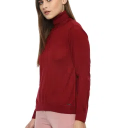 Van Heusen Maroon Turtle Neck Sweater image 3
