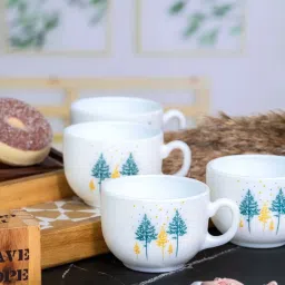 Cello White Opalware Cup (0.16 L) - Set of 6 image 1