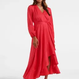 Forever New Dark Pink High-Low Dress-image-30