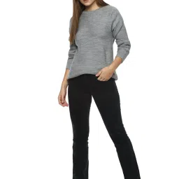 Van Heusen Grey Self Design Sweater image 4