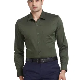 Raymond Green Cotton Slim Fit Texture Shirt image 1