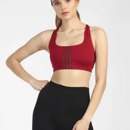 Adidas Maroon Non Wired Padded TRN MS BETTER Sports Bra image 1