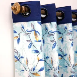 Ariana Printed Blue Polyester 5 ft Window Curtain image 4