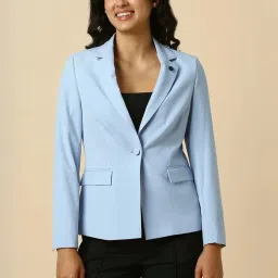 Allen Solly Blue Regular Fit Blazer image 1