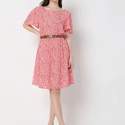 Vero Moda Red Printed A Line Dress image 4