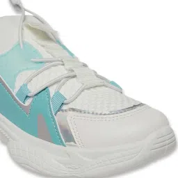 Pantaloons Junior White & Blue Lace Up Shoes image 4