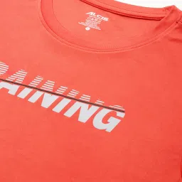 ALCIS Red Slim Fit Anti Static Printed Sports T-Shirt image 4