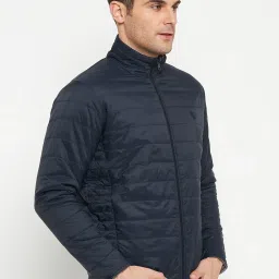 Cantabil Navy Regular Fit Reversible Jacket image 4