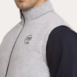 Cantabil Grey Melange Regular Fit Reversible Jacket image 4